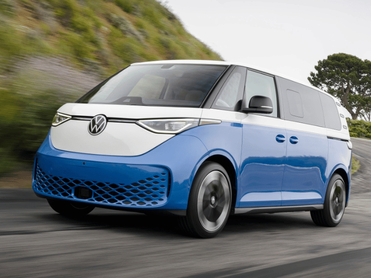 Blue ID.Buzz at Crain Volkswagen in Fayetteville, Arkansas