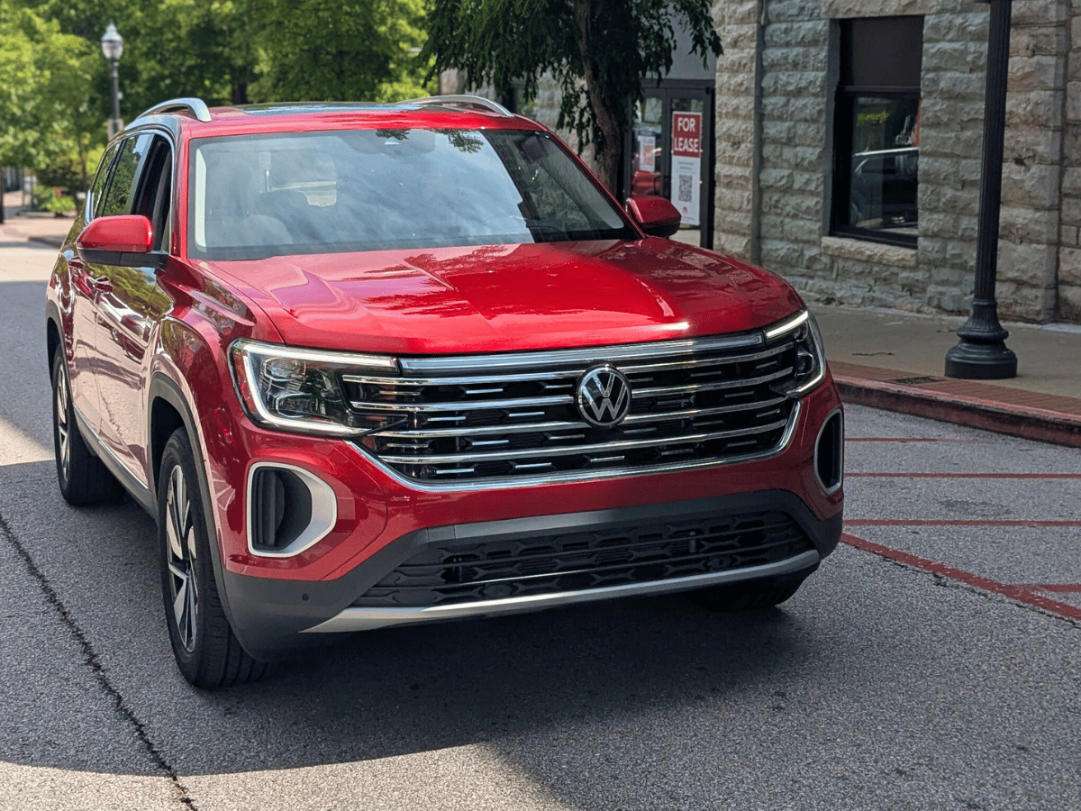 New Red 2025 Volkswagen Atlas from Crain VW of Fayetteville in Downtown Fayetteville, AR