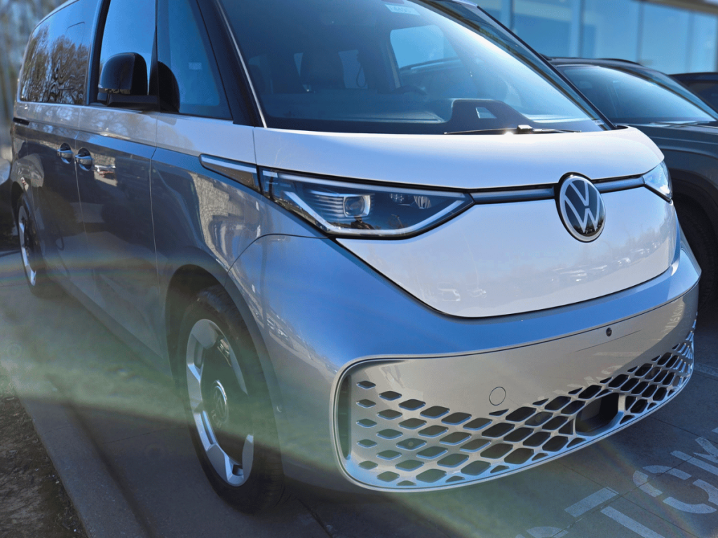 Award-Winning Grey and White ID.Buzz Minivan at Crain Volkswagen of Fayetteville