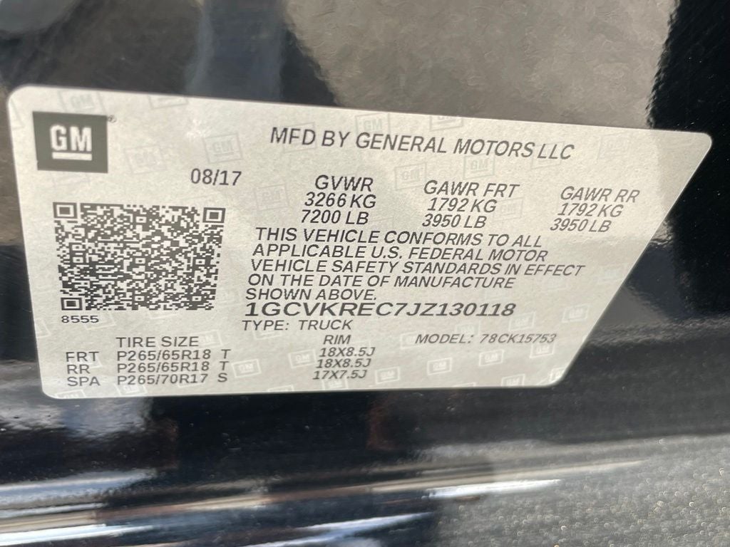 2018 Chevrolet Silverado 1500 LT LT2