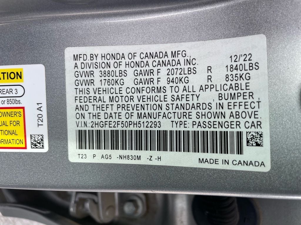 2023 Honda Civic Sport - APPLE CARPLAY / ADAPTIVE CRUISE