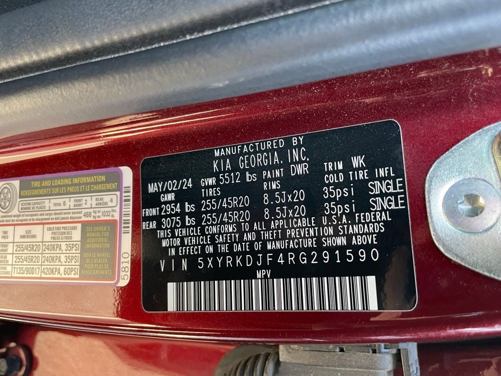 2024 Kia Sorento X-Line SX - KIA CERTIFIED / SURROUND VIEW MONITOR