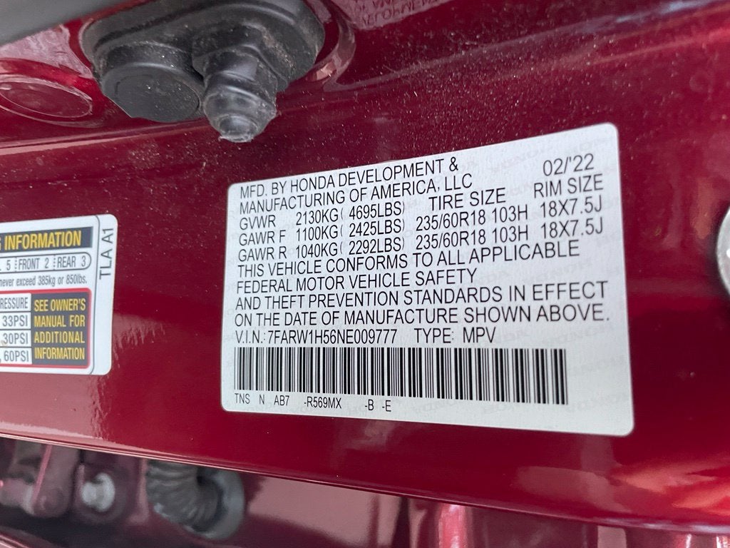 2022 Honda CR-V EX - POWER MOONROOF / 1-OWNER