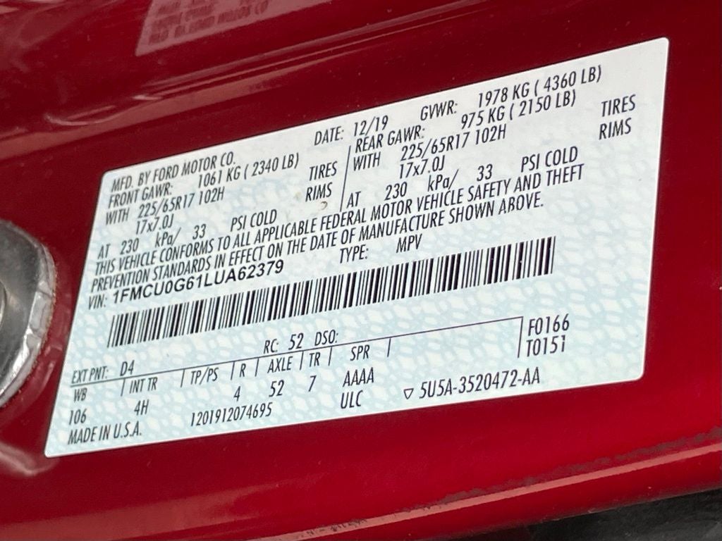 2020 Ford Escape SE