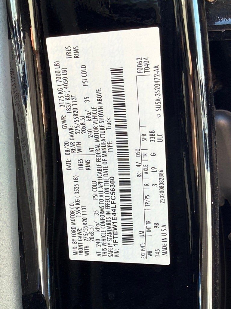 2020 Ford F-150 Platinum