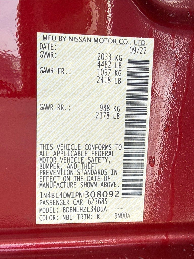 2023 Nissan Altima 2.5 SV