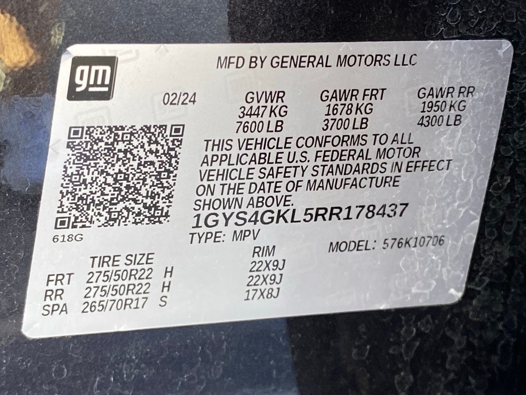 2024 Cadillac Escalade Sport Platinum CONSOLE REFRIGERATOR W/ FREEZER