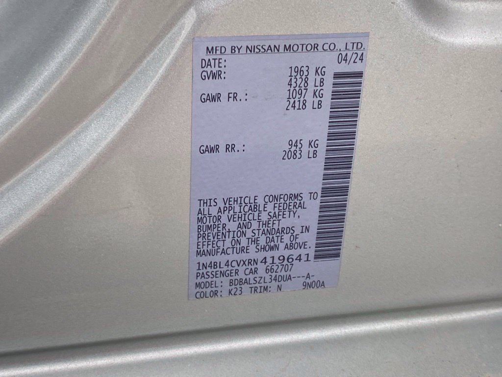 2024 Nissan Altima 2.5 SR