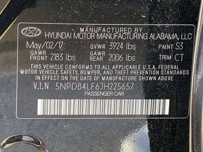 2018 Hyundai Elantra Value Edition