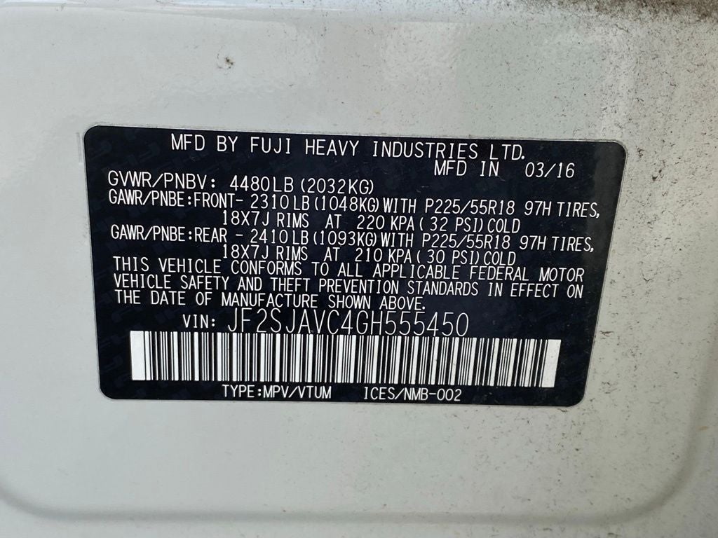 2016 Subaru Forester 2.5i Touring