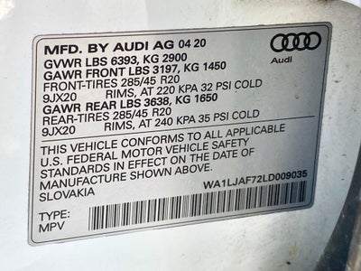 2020 Audi Q7 45 Premium Plus quattro
