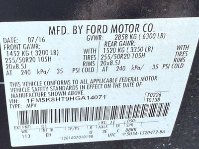 2017 Ford Explorer Platinum - 4WD