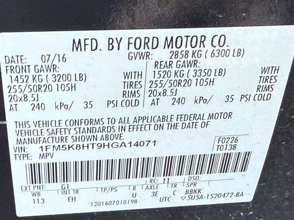 2017 Ford Explorer Platinum - 4WD