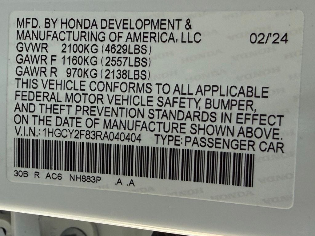 2024 Honda Accord Hybrid Touring