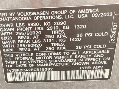 2024 Volkswagen Atlas 2.0T SEL