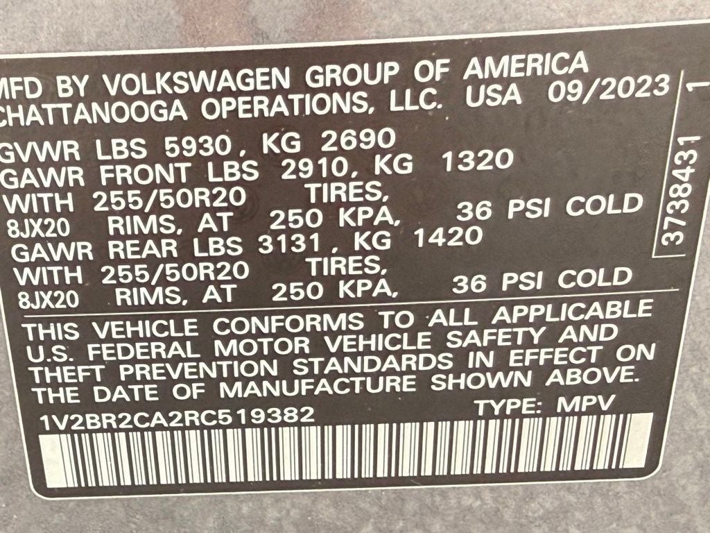 2024 Volkswagen Atlas 2.0T SEL