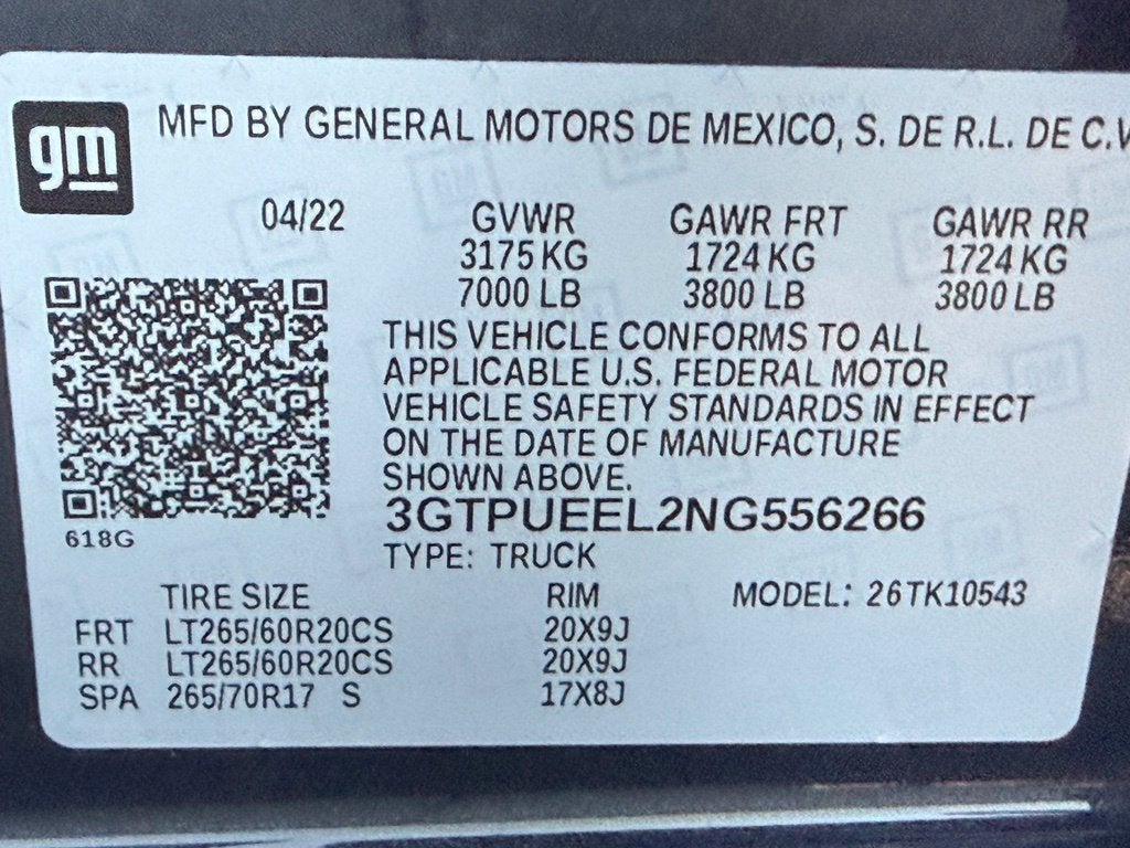 2022 GMC Sierra 1500 AT4 Premium - 4WD / SUNROOF / CLEAN CARFAX