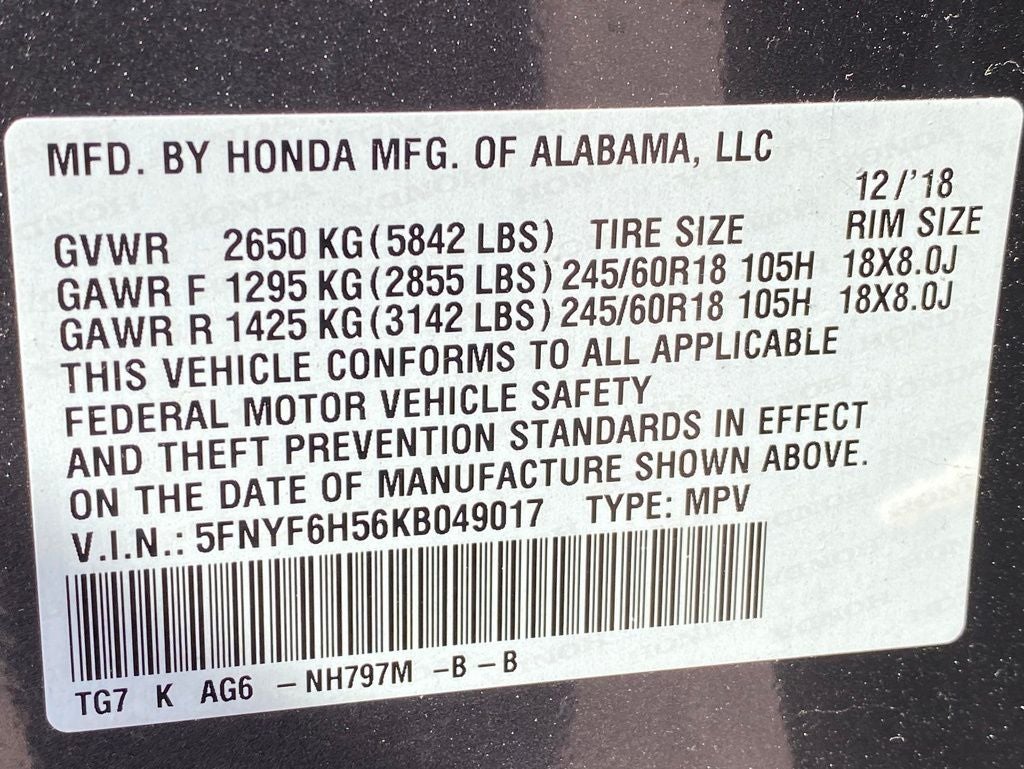 2019 Honda Pilot EX-L