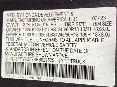 2023 Honda Ridgeline RTL-E