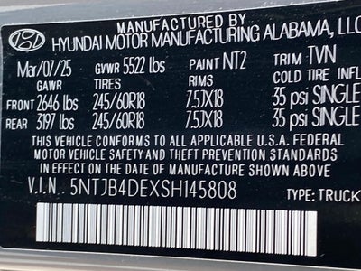 2025 Hyundai Santa Cruz SEL - HYUNDAI CPO / CARFAX ONE OWNER