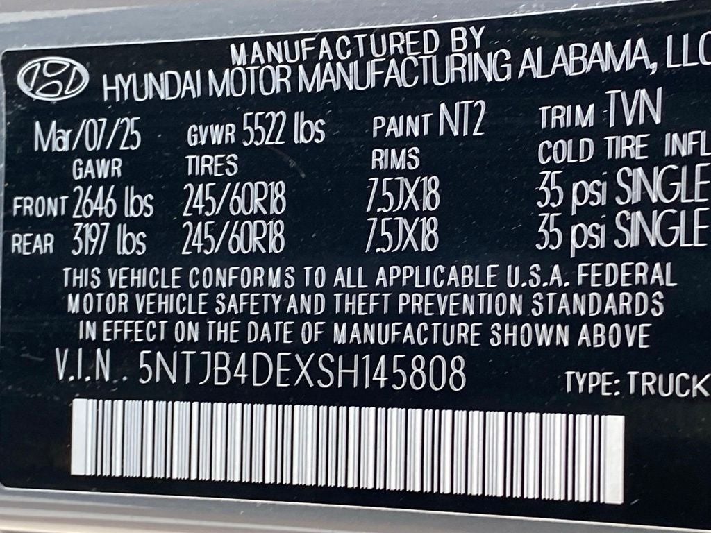2025 Hyundai Santa Cruz SEL - HYUNDAI CPO / CARFAX ONE OWNER