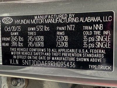 2024 Hyundai Santa Cruz XRT - HYUNDAI CPO / AWD / SUNROOF / CLEAN CARFAX
