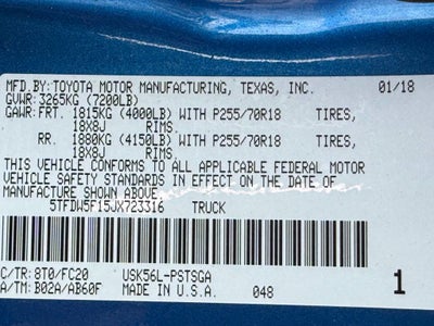 2018 Toyota Tundra SR5 - 4WD / LIFTED! / CLEAN CARFAX