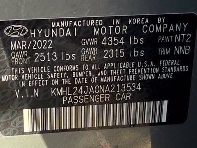 2022 Hyundai Sonata SE - HYUNDAI CPO / CLEAN CARFAX