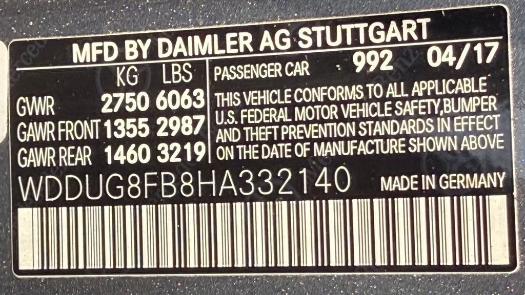 2017 Mercedes-Benz S-Class S 550 4MATIC®