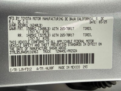 2025 Toyota Tacoma TRD Off-Road