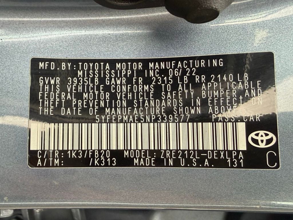 2022 Toyota Corolla LE