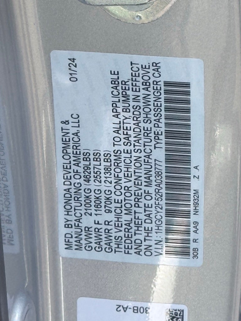 2024 Honda Accord Hybrid Sport