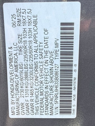 2025 Honda Odyssey EX-L