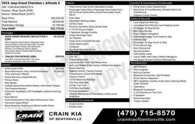 2024 Jeep Grand Cherokee L Altitude X - 4WD / PANORAMIC SUNROOF / CLEAN CARFAX
