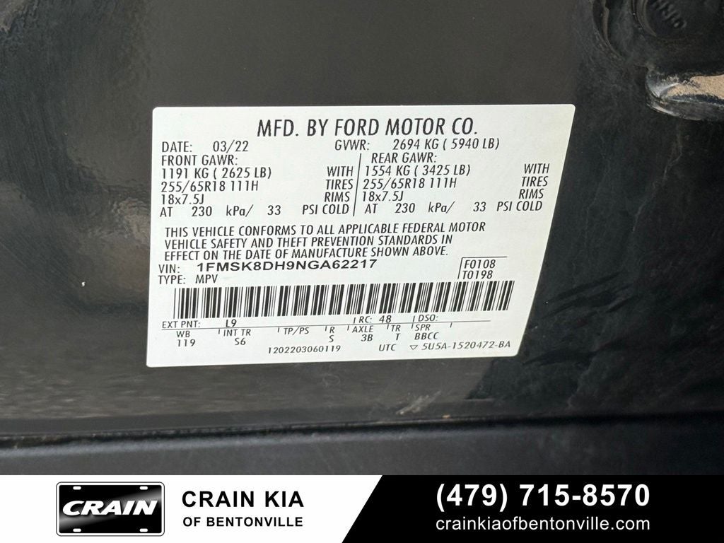 2022 Ford Explorer XLT - 4WD / PANORAMIC SUNROOF / CLEAN CARFAX