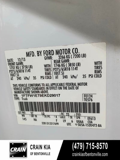 2014 Ford F-150 Lariat - 4WD / CLEAN CARFAX / ONE OWNER