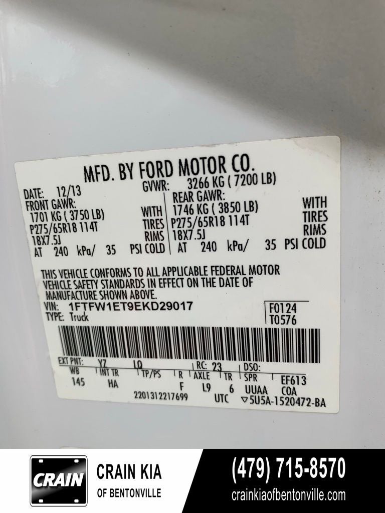 2014 Ford F-150 Lariat - 4WD / CLEAN CARFAX / ONE OWNER