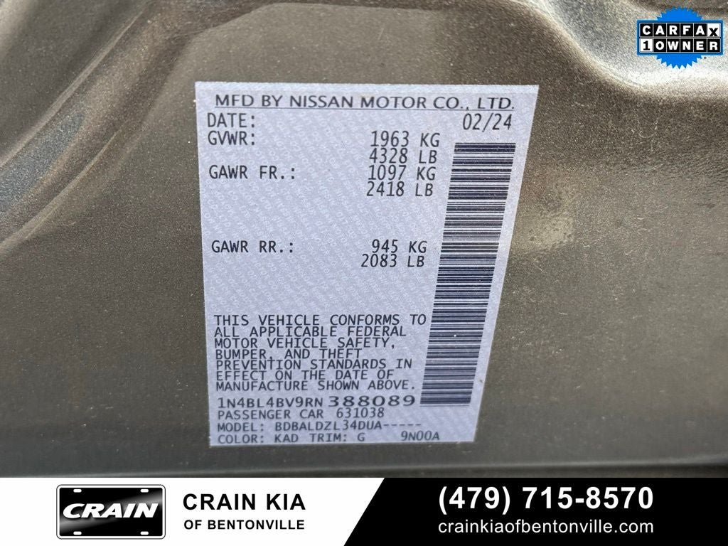 2024 Nissan Altima 2.5 S - CLEAN CARFAX / ONE OWNER