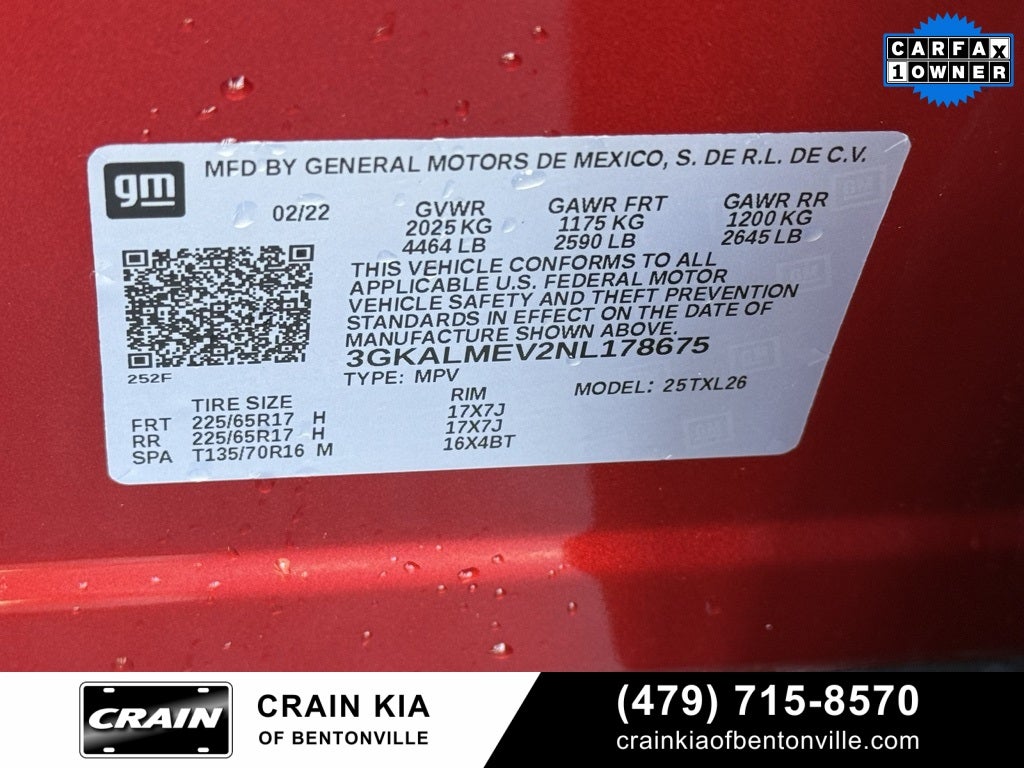 2022 GMC Terrain SLE - CARFAX ONE OWNER