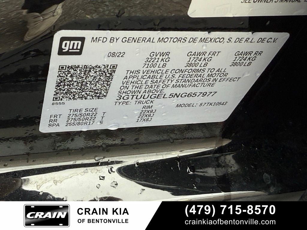 2022 GMC Sierra 1500 Denali - 4WD / SUNROOF / ONE OWNER