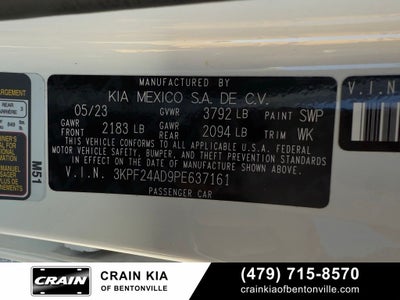 2023 Kia Forte LXS - KIA CPO / CLEAN CARFAX / TECH PACKAGE