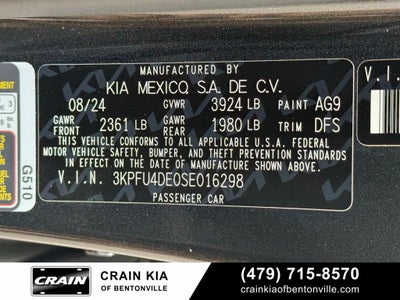 2025 Kia K4 EX - KIA CPO / APPLE & ANDROID CARPLAY