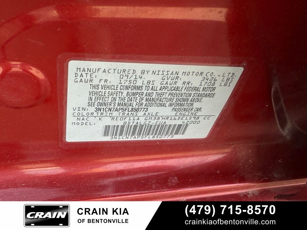 2015 Nissan Versa 1.6 SL - LOW MILES!