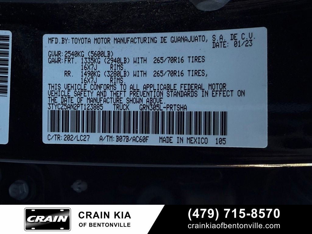 2023 Toyota Tacoma TRD Off-Road V6 - 4WD / SUNROOF / ONE OWNER