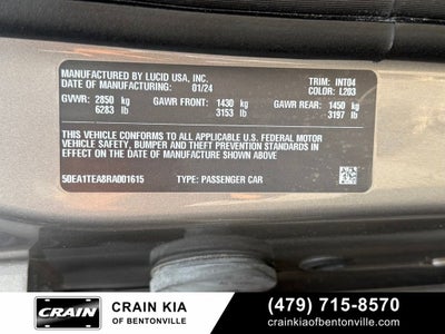 2024 Lucid Air Touring - AWD / CLEAN CARFAX / ONE OWNER
