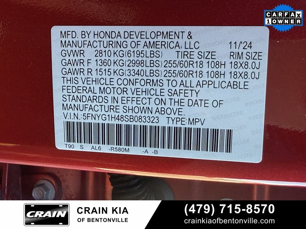 2025 Honda Pilot EX-L - AWD / CLEAN CARFAX / ONE OWNER