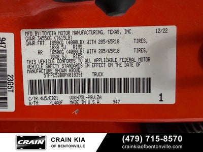 2023 Toyota Tundra Hybrid TRD Pro - 4WD / PANORAMIC SUNROOF / 1-OWNER
