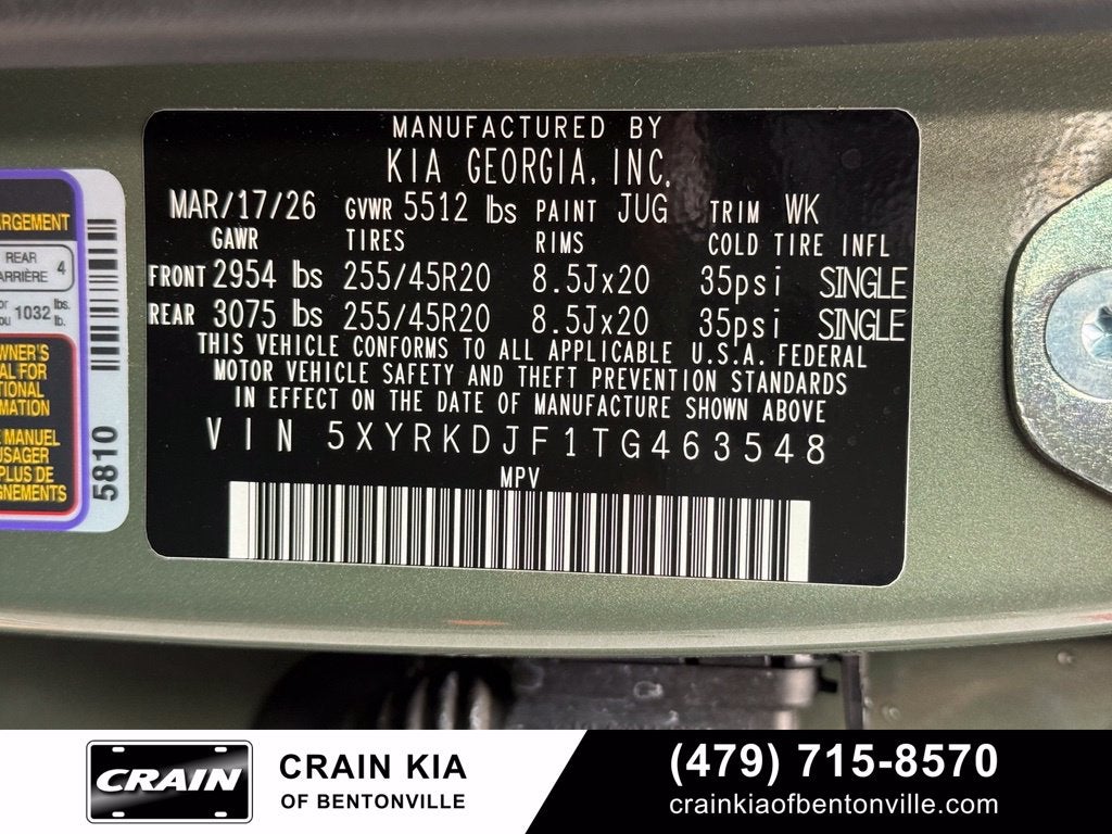2026 Kia Sorento X-Line SX | KIA CPO