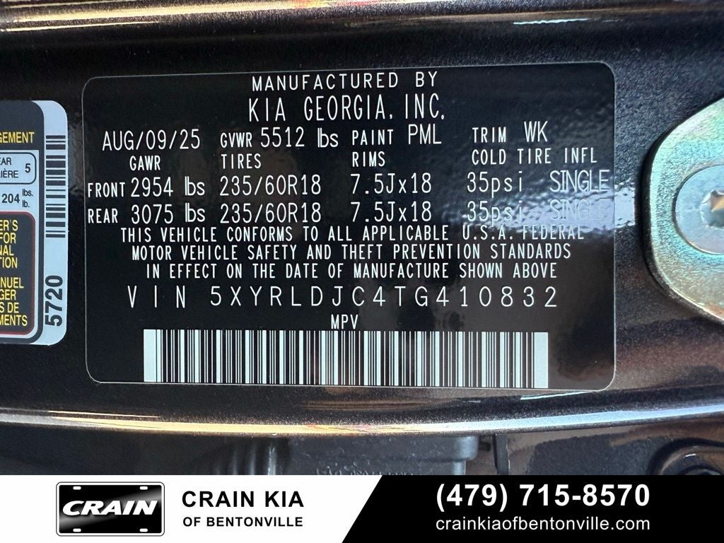 2026 Kia Sorento S - KIA CPO / AWD / ONE OWNER