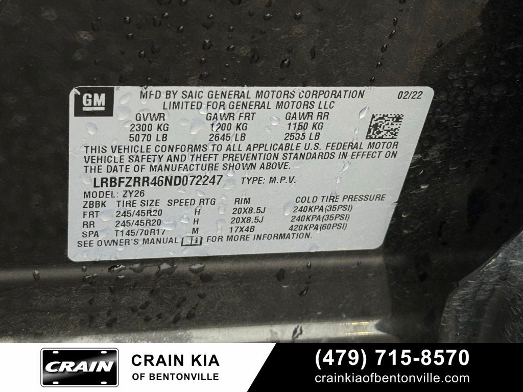 2022 Buick Envision Avenir - PANORAMIC SUNROOF / CARFAX ONE OWNER